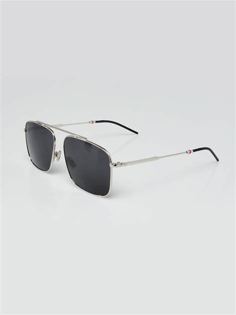 Dior Homme Men's 0220S Silver Metal Flash Mirrored Aviator